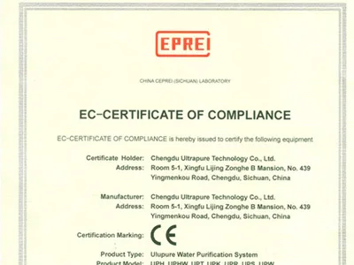 Ulupure Ultrapure Water Systems Have Obtained EU CE Certification and Have Been Exported to EU Countries in Batches